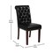 Flash Furniture Midcentury Parsons Chair, Black Back, 18.5 W 27-1/2" L 39.75 H, Leather Seat BT-P-BK-LEA-GG - alternate 4